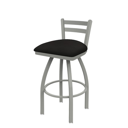 Holland Bar Stool Co 25" Low Back Swivel Counter Stool, Nickel Finish, Canter Espresso Seat 41125AN003